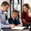 "Young couple discussing financial planning and family law matters together"